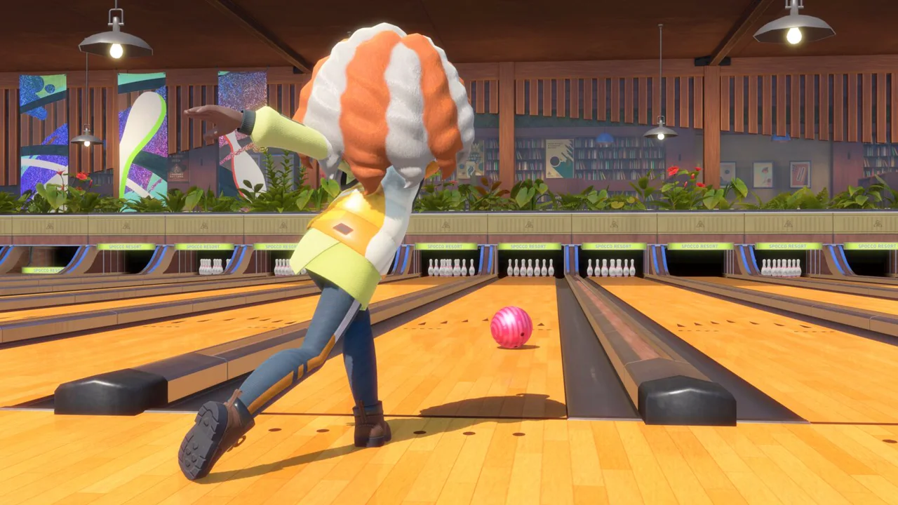 Sportsmate bowling at Spocco Resort in Nintendo Switch Sports Resort